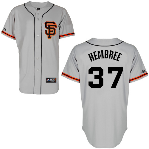 Heath Hembree #37 mlb Jersey-San Francisco Giants Women's Authentic Road 2 Gray Cool Base Baseball Jersey